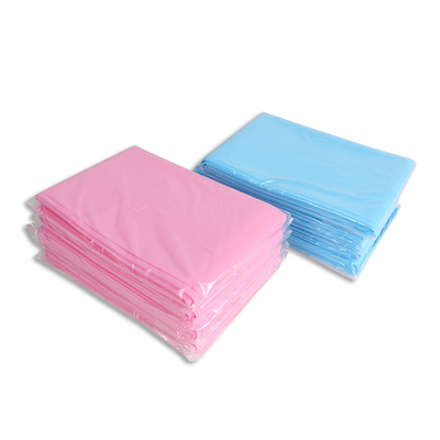 Цвет устранимой простыни не сплетенной ткани PP голубой розовый для использования больницы