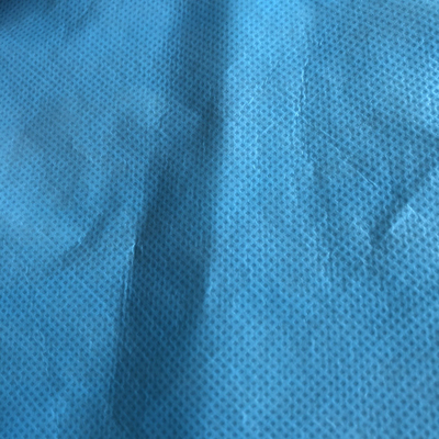 Рулон ткани Sms голубого цвета 100% анти- статический устранимый для делать медицинскую мантию