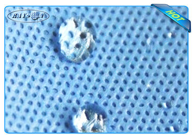 Ткань цвета SMS овальной картины доказательства воды белая не сплетенная для тумака ноги санитарной салфетки