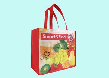 Ткань супермаркета Recyclable не сплетенная кладет подгонянные хозяйственные сумки в мешки с ручкой